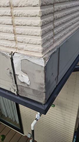 松本市で破損したバルコニーの胴差しを板金で重ね張りしました 松本市 塩尻市の外壁塗装 屋根塗装なら街の外壁塗装やさん松本諏訪平店