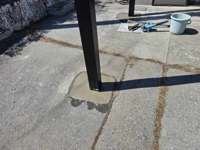松川町M邸_柱設置