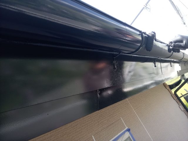 駒ヶ根市I邸_雨樋、鼻隠し塗装