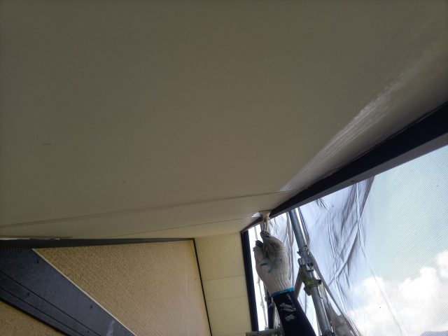 駒ヶ根市I邸_軒天塗装