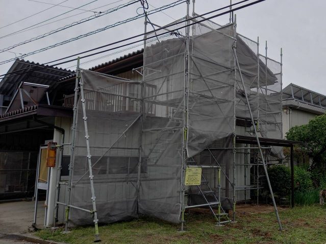 伊那市S邸_足場組立完了