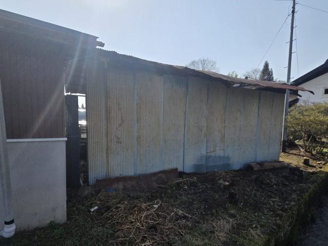 阿智村S邸_倉庫現状-裏手の外壁