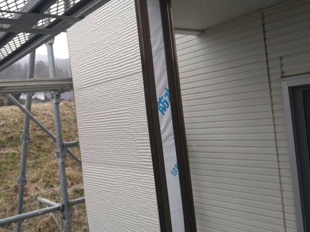 飯島町M邸_柱-サイディング設置