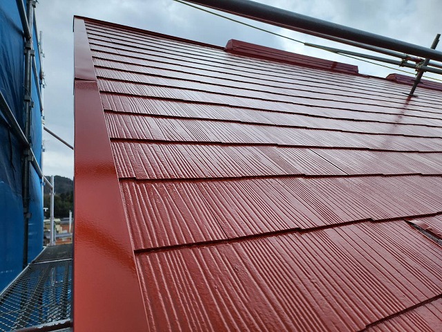 遮熱塗料で屋根塗装完了状況