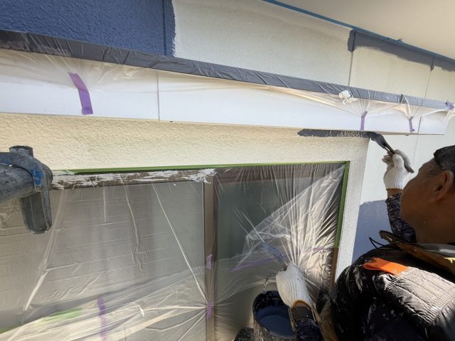 高森町N邸_外壁中塗り