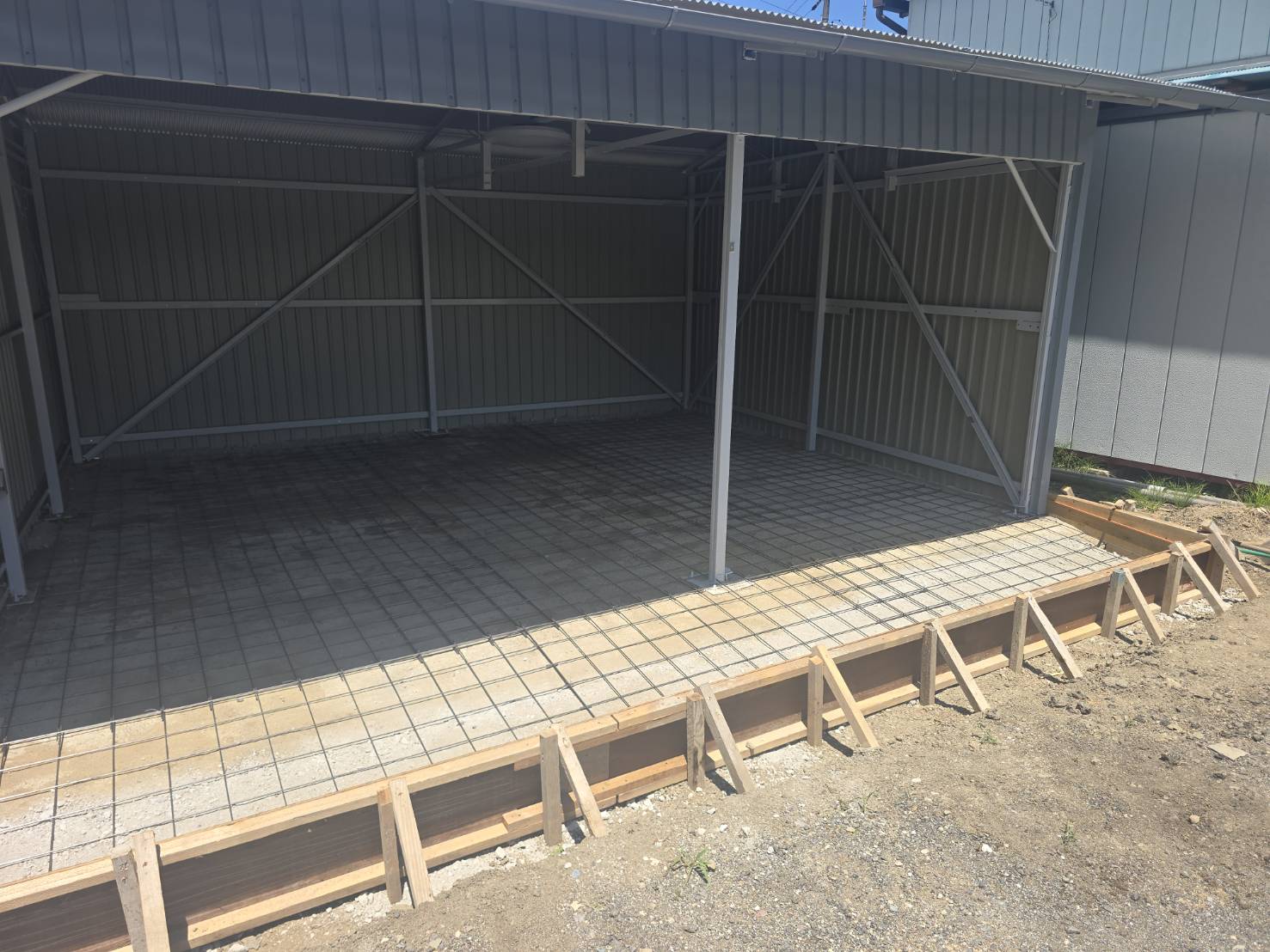 土間コンクリートの施工