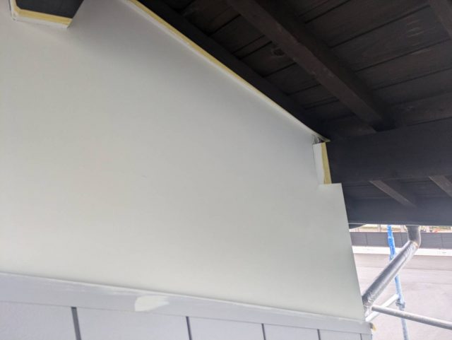 飯島町I邸_漆喰部分の塗装
