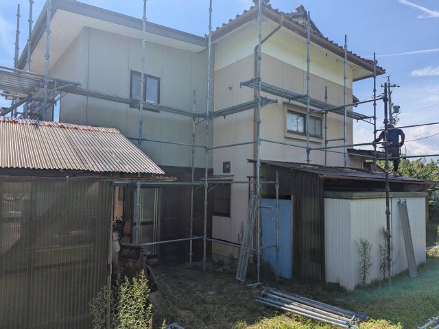 飯田市N邸_足場組立中