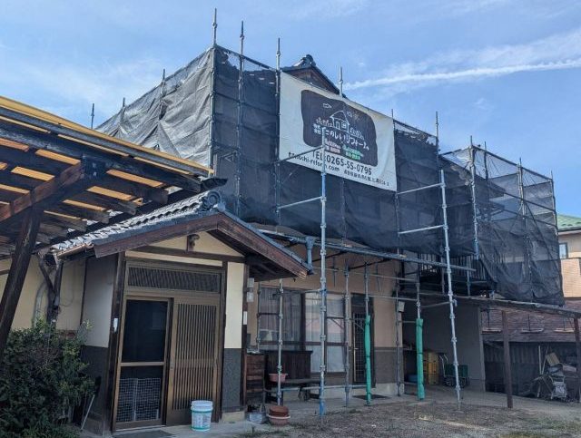 飯田市N邸_足場組立完成