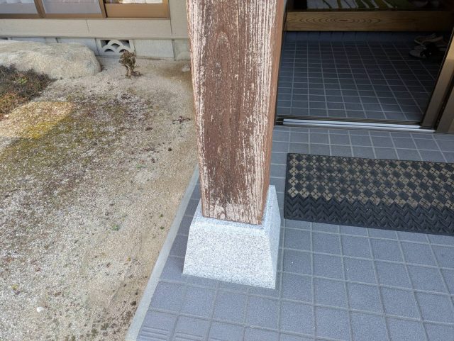 豊丘村Y邸_玄関柱施工前