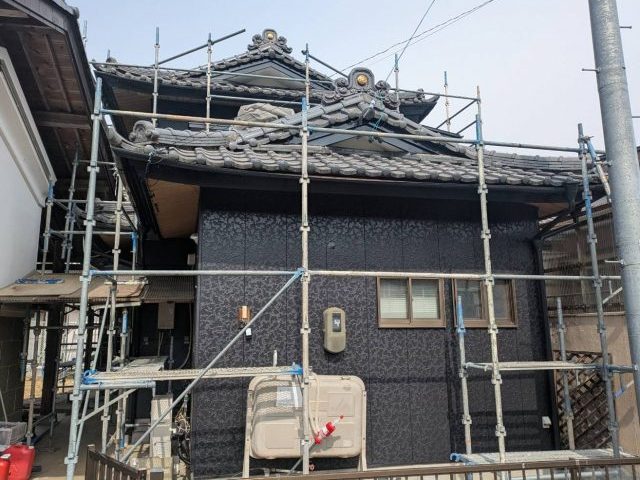 伊那市M邸_足場撤去中