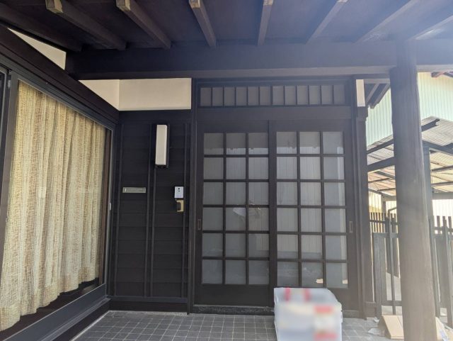 伊那市M邸_完成した玄関