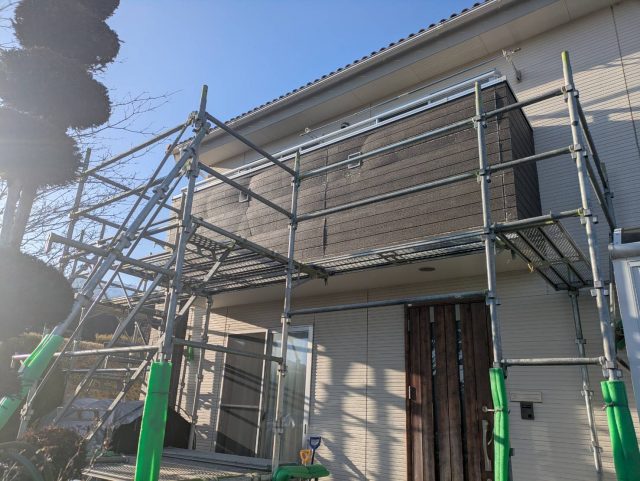 飯島町M邸_足場組立