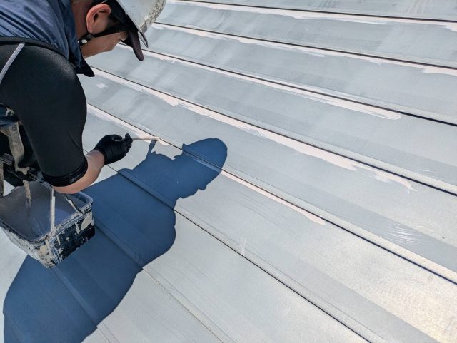 伊那市K邸_刷毛でダメ込み