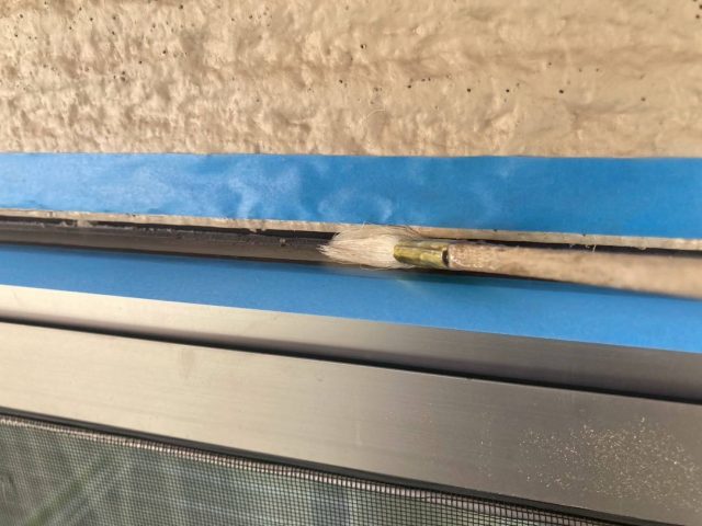 駒ヶ根市I邸_プライマー塗布_窓廻り