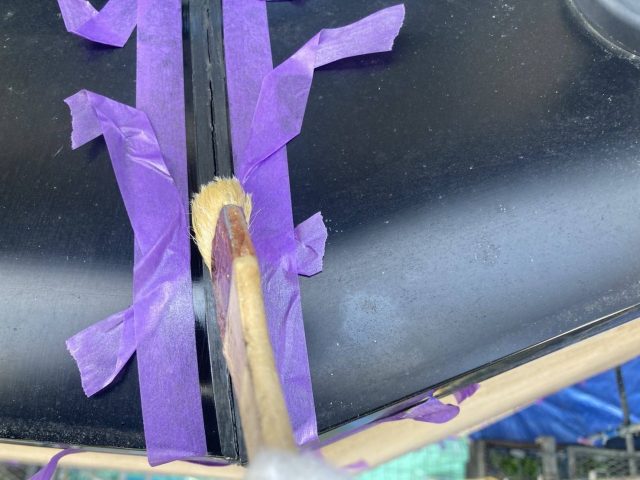 飯田市O邸_笠木コーキング-プライマー