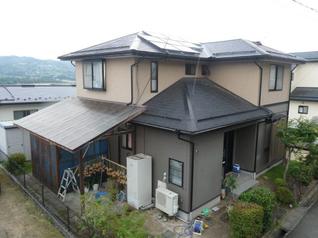 飯田市S邸_点検-下屋根入り全景