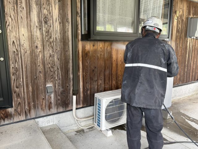飯田市W邸_洗浄作業