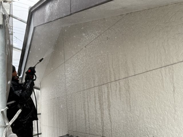 高森町M邸_洗浄作業