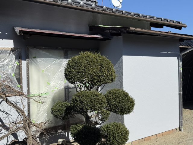 飯田市I邸_モルタル外壁-上塗り塗装完工
