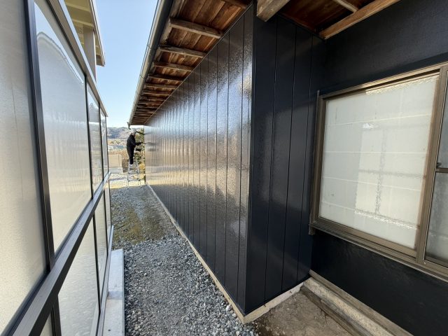 飯田市I邸-金属サイディング塗装中