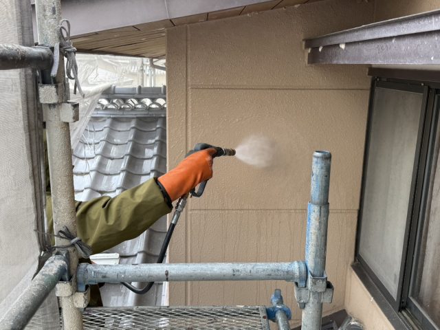 伊那市M邸_ALC外壁洗浄のようす