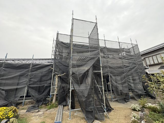 高森町F邸_足場組立
