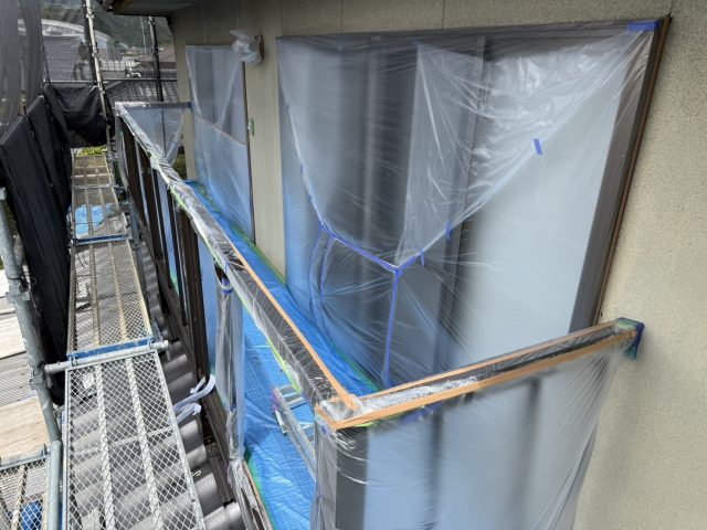 豊丘村S邸_養生の済んだベランダ周辺