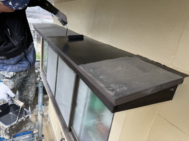 豊丘村S邸_霧除け塗装1回目