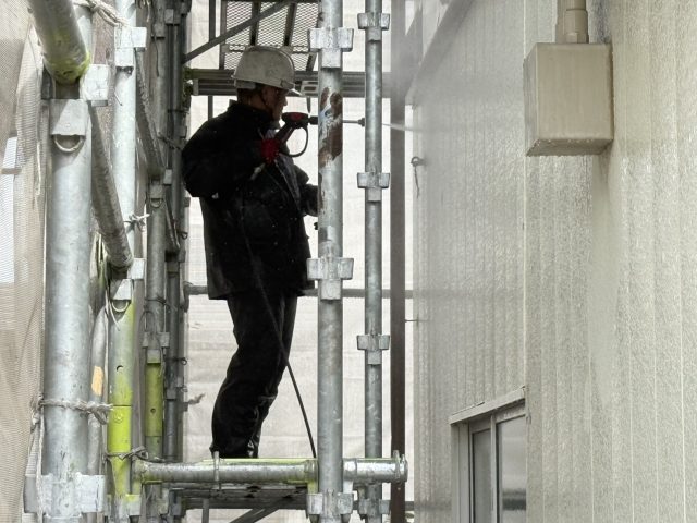 伊那市S邸_外壁洗浄作業
