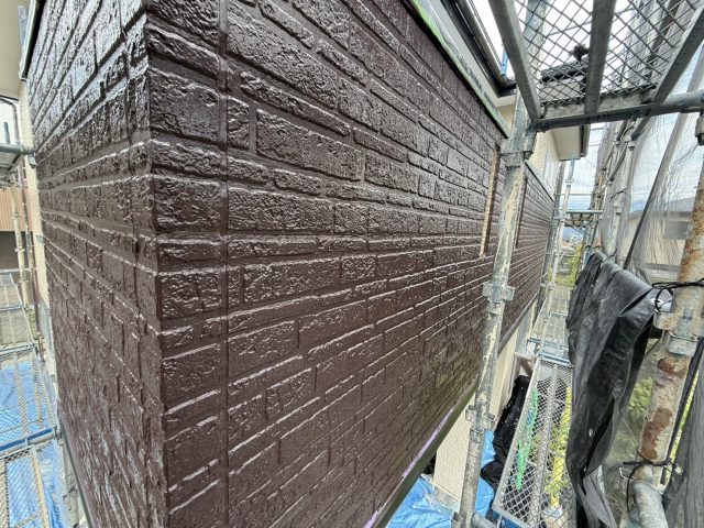 駒ヶ根市I邸_ベランダの外壁塗装