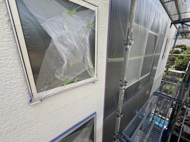 駒ヶ根市_養生した窓