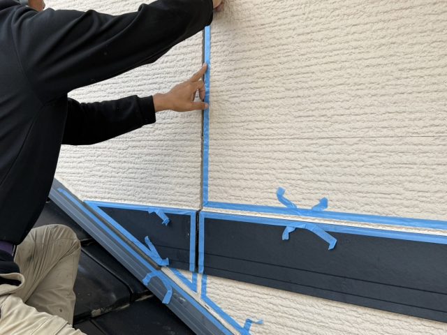 駒ヶ根市I邸_コーキング養生