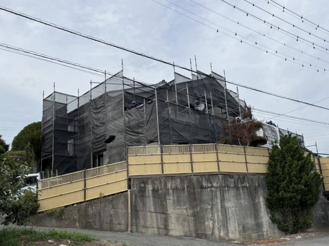 高森町N邸_足場組立完成
