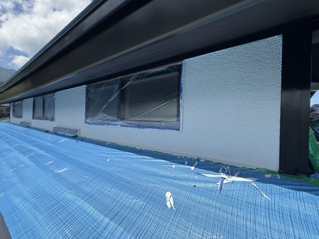 伊那市K邸_外壁上塗り-屋根上