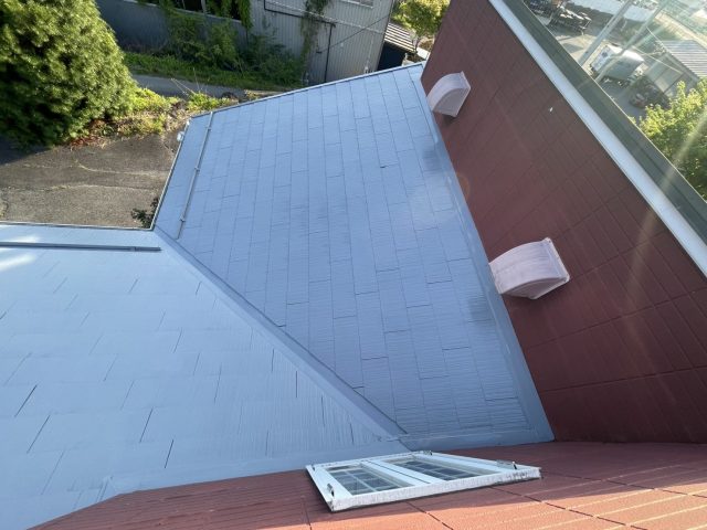 木曽町秋桜さま_屋根下塗り