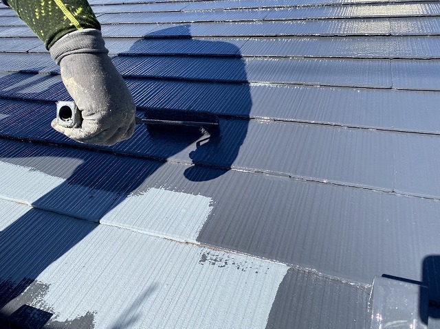 伊那市：シャネツテックSi-JYを使ったスレート屋根への塗装工事