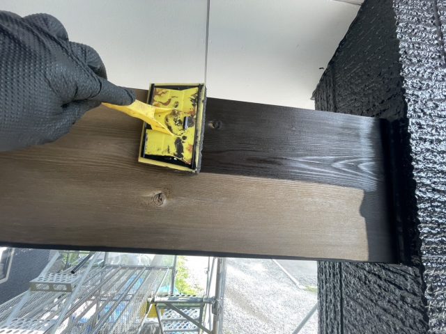 駒ヶ根市I邸_木部塗装中