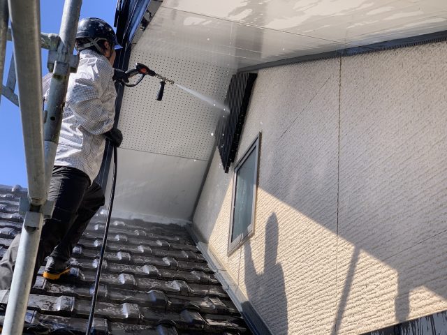 駒ヶ根市I邸_洗浄作業