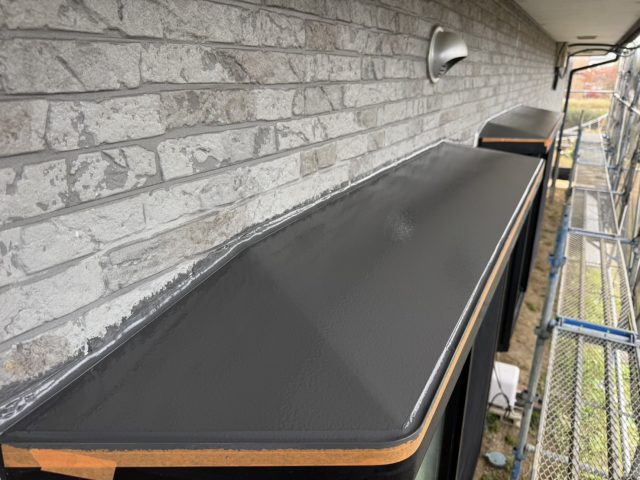 高森町F邸_庇塗装