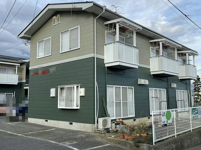 飯田市：外壁塗装で美しく仕上がったアパートの外観
