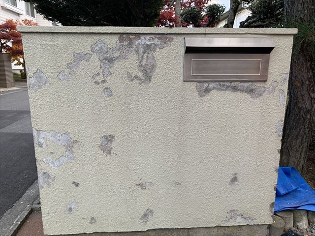 塩尻市広丘で塀の塗装をしました。塀の塗装は浸透性の高い塗料を選択