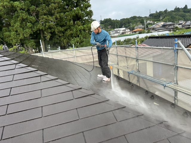 飯田市S邸_屋根洗浄