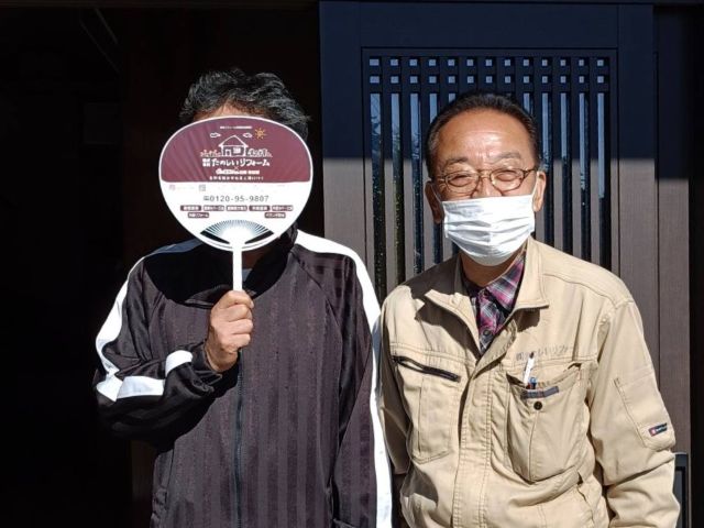 下條村　外壁塗装や玄関リフォーム工事を行い、丁寧な仕事だったとお褒めの言葉を頂きました