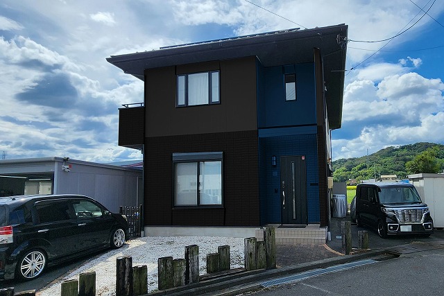 飯田市：カラーシミュレーションで色付けをした住宅建物