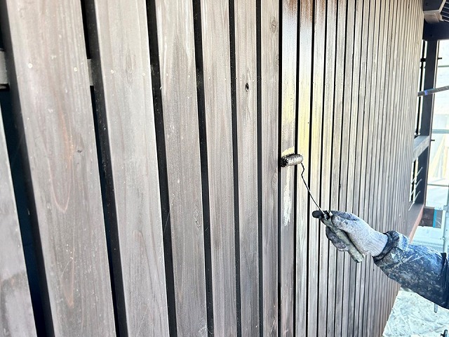 伊那市：木守り専科を用いた2回の重ね塗り施工