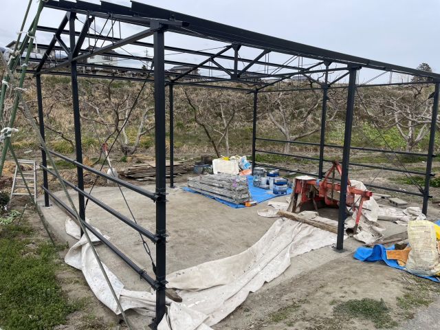 高森町S邸_鉄骨塗装完成